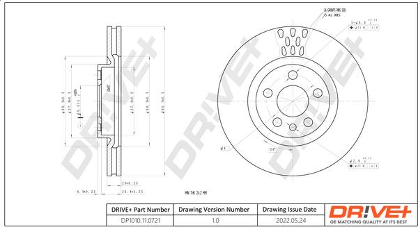 Dr!ve+ DP1010.11.0721 - Спирачен диск vvparts.bg