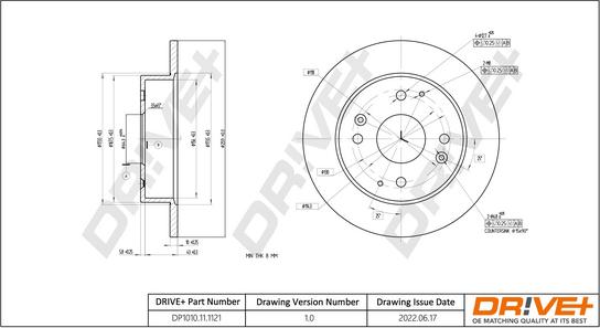 Dr!ve+ DP1010.11.1121 - Спирачен диск vvparts.bg