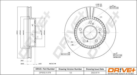 Dr!ve+ DP1010.11.1179 - Спирачен диск vvparts.bg