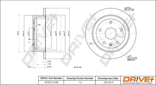 Dr!ve+ DP1010.11.1289 - Спирачен диск vvparts.bg