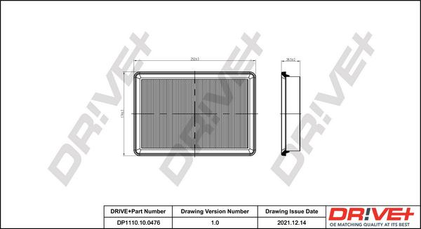 Dr!ve+ DP1110.10.0476 - Въздушен филтър vvparts.bg