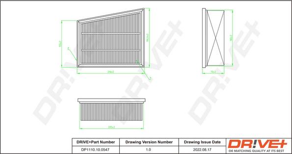 Dr!ve+ DP1110.10.0547 - Въздушен филтър vvparts.bg