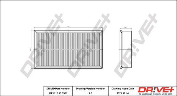 Dr!ve+ DP1110.10.0501 - Въздушен филтър vvparts.bg