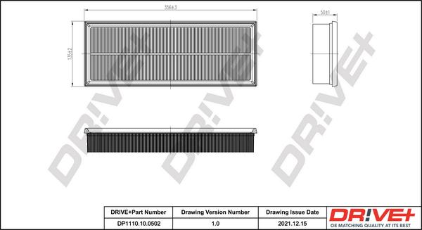 Dr!ve+ DP1110.10.0502 - Въздушен филтър vvparts.bg