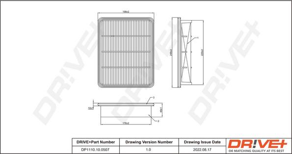 Dr!ve+ DP1110.10.0507 - Въздушен филтър vvparts.bg