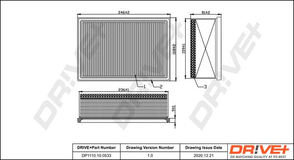 Dr!ve+ DP1110.10.0533 - Въздушен филтър vvparts.bg