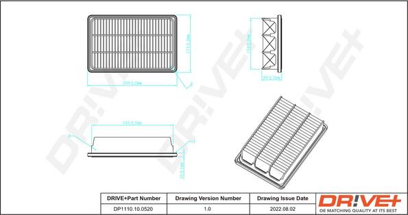 Dr!ve+ DP1110.10.0520 - Въздушен филтър vvparts.bg