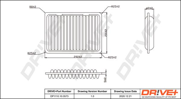 Dr!ve+ DP1110.10.0573 - Въздушен филтър vvparts.bg