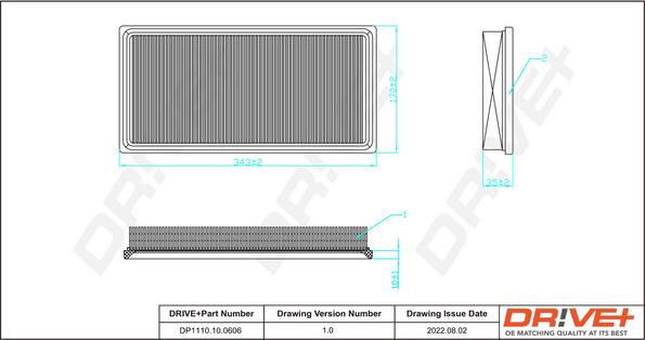 Dr!ve+ DP1110.10.0606 - Въздушен филтър vvparts.bg