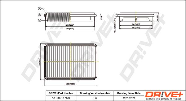 Dr!ve+ DP1110.10.0637 - Въздушен филтър vvparts.bg