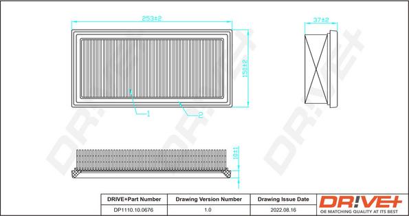 Dr!ve+ DP1110.10.0676 - Въздушен филтър vvparts.bg