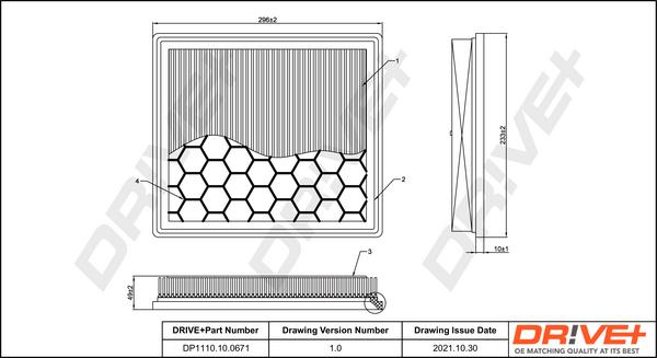 Dr!ve+ DP1110.10.0671 - Въздушен филтър vvparts.bg