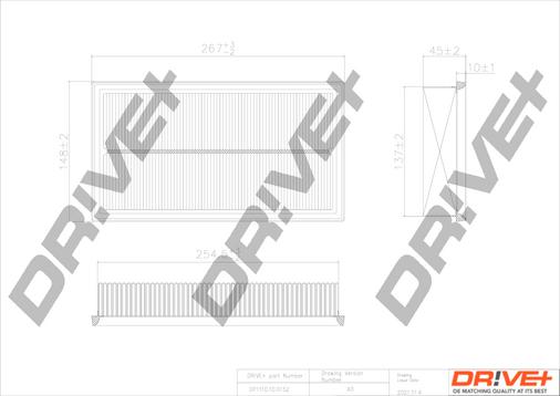 Dr!ve+ DP1110.10.0152 - Въздушен филтър vvparts.bg