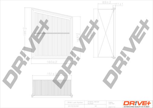 Dr!ve+ DP1110.10.0161 - Въздушен филтър vvparts.bg