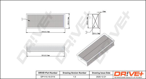 Dr!ve+ DP1110.10.0114 - Въздушен филтър vvparts.bg