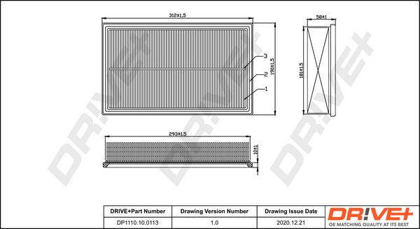 Dr!ve+ DP1110.10.0113 - Въздушен филтър vvparts.bg