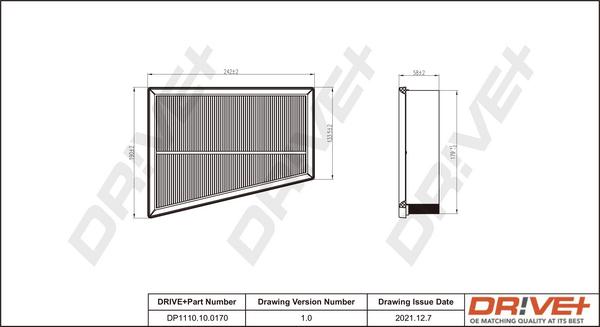 Dr!ve+ DP1110.10.0170 - Въздушен филтър vvparts.bg