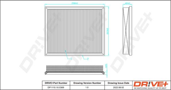 Dr!ve+ DP1110.10.0369 - Въздушен филтър vvparts.bg