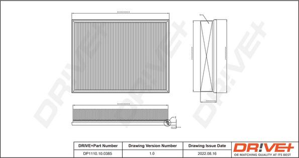 Dr!ve+ DP1110.10.0385 - Въздушен филтър vvparts.bg