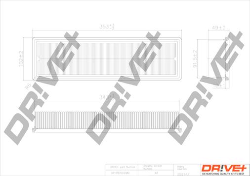 Dr!ve+ DP1110.10.0380 - Въздушен филтър vvparts.bg