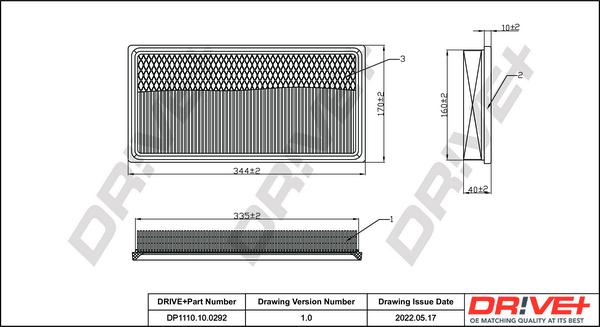 Dr!ve+ DP1110.10.0292 - Въздушен филтър vvparts.bg