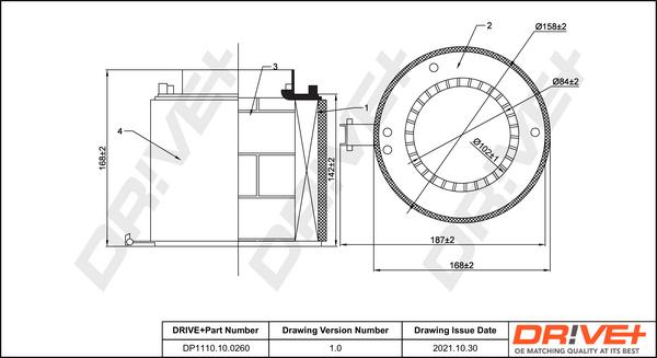 Dr!ve+ DP1110.10.0260 - Въздушен филтър vvparts.bg