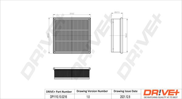 Dr!ve+ DP1110.10.0216 - Въздушен филтър vvparts.bg