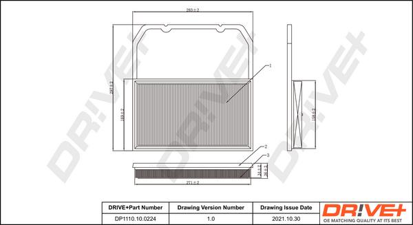 Dr!ve+ DP1110.10.0224 - Въздушен филтър vvparts.bg