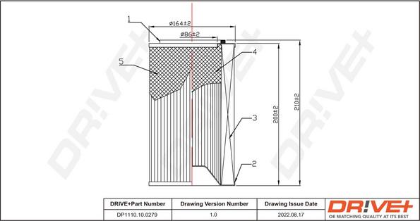 Dr!ve+ DP1110.10.0279 - Въздушен филтър vvparts.bg