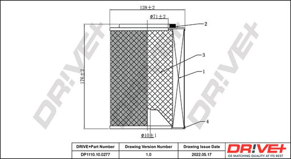 Dr!ve+ DP1110.10.0277 - Въздушен филтър vvparts.bg