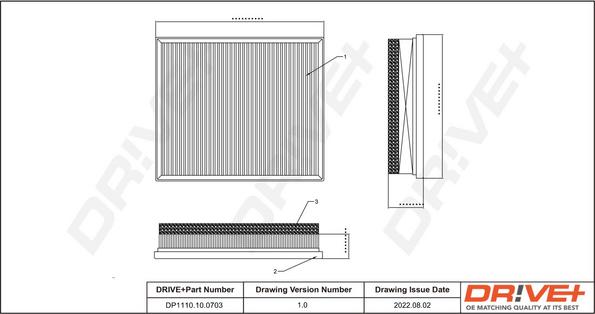 Dr!ve+ DP1110.10.0703 - Въздушен филтър vvparts.bg