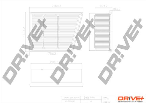 Dr!ve+ DP1110.10.0771 - Въздушен филтър vvparts.bg