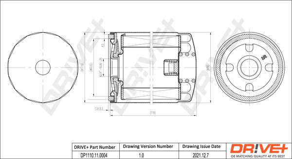 Dr!ve+ DP1110.11.0004 - Маслен филтър vvparts.bg