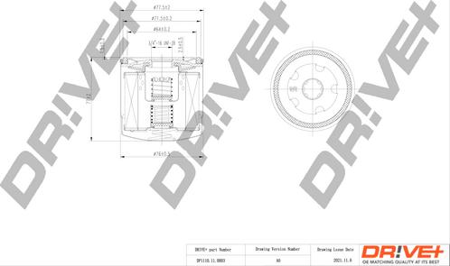 Dr!ve+ DP1110.11.0003 - Маслен филтър vvparts.bg