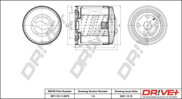 Dr!ve+ DP1110.11.0075 - Маслен филтър vvparts.bg