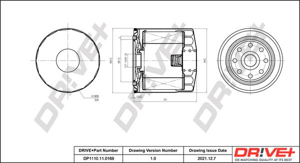 Dr!ve+ DP1110.11.0169 - Маслен филтър vvparts.bg