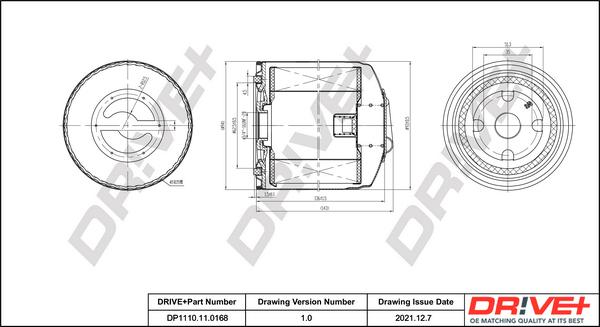 Dr!ve+ DP1110.11.0168 - Маслен филтър vvparts.bg