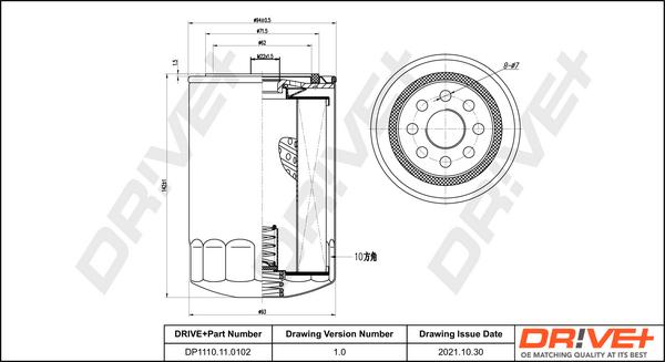 Dr!ve+ DP1110.11.0102 - Маслен филтър vvparts.bg