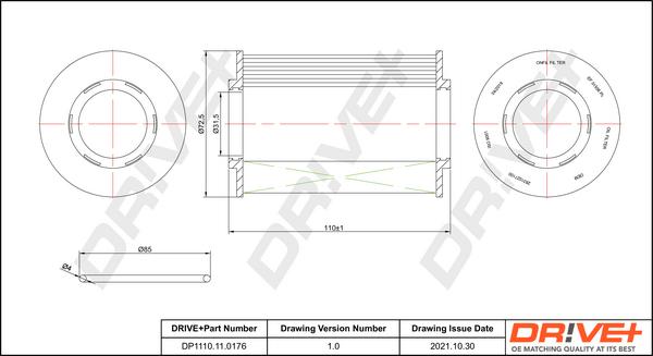 Dr!ve+ DP1110.11.0176 - Маслен филтър vvparts.bg