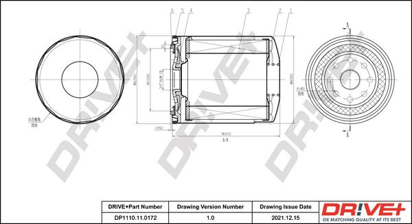 Dr!ve+ DP1110.11.0172 - Маслен филтър vvparts.bg