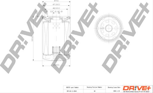 Dr!ve+ DP1110.11.0344 - Маслен филтър vvparts.bg