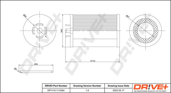 Dr!ve+ DP1110.11.0354 - Маслен филтър vvparts.bg