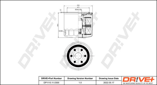 Dr!ve+ DP1110.11.0305 - Маслен филтър vvparts.bg