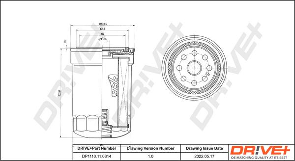 Dr!ve+ DP1110.11.0314 - Маслен филтър vvparts.bg