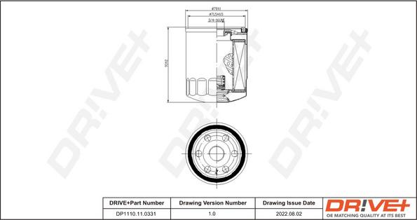 Dr!ve+ DP1110.11.0331 - Маслен филтър vvparts.bg