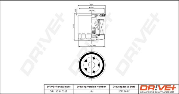 Dr!ve+ DP1110.11.0327 - Маслен филтър vvparts.bg