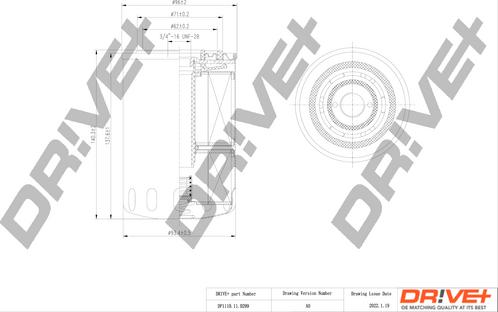 Dr!ve+ DP1110.11.0299 - Маслен филтър vvparts.bg