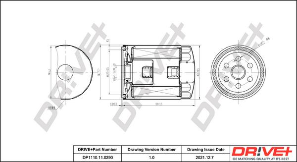 Dr!ve+ DP1110.11.0290 - Маслен филтър vvparts.bg