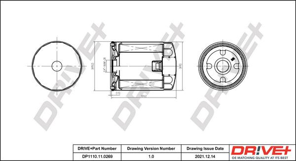 Dr!ve+ DP1110.11.0269 - Маслен филтър vvparts.bg