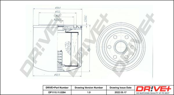 Dr!ve+ DP1110.11.0264 - Маслен филтър vvparts.bg